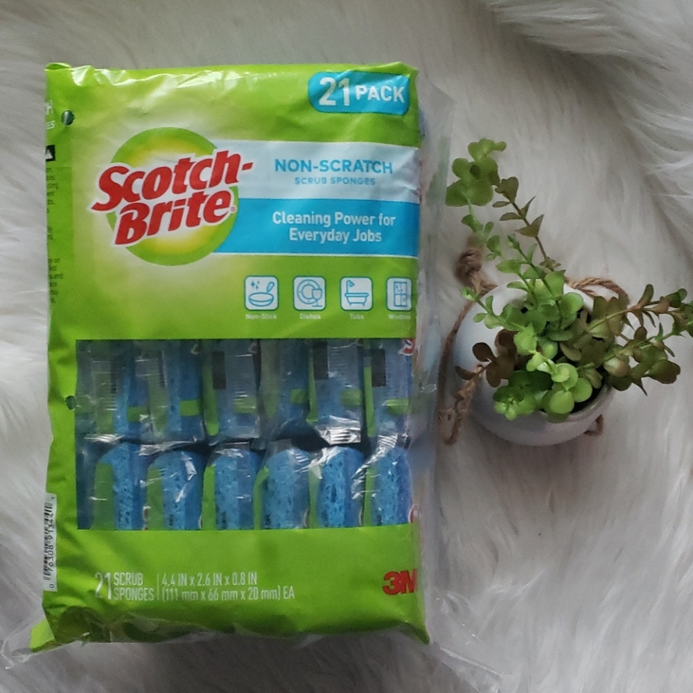 Scotch Brite Non Scratch 21 Pack Blue Sponges